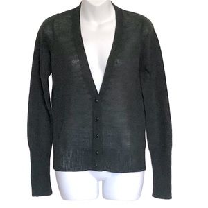 NWOT J.Crew Alpaca Merino Wool Blend Dulphine Bling-Button Cardigan Sz M